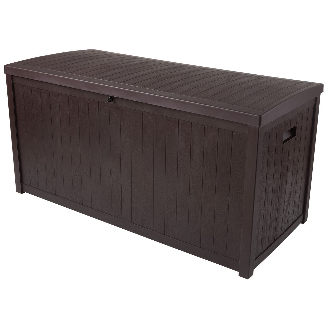 113 Gallon Resin Deck Box Waterproof Outdoor Indoor Storage Black 49 X 22 Inch